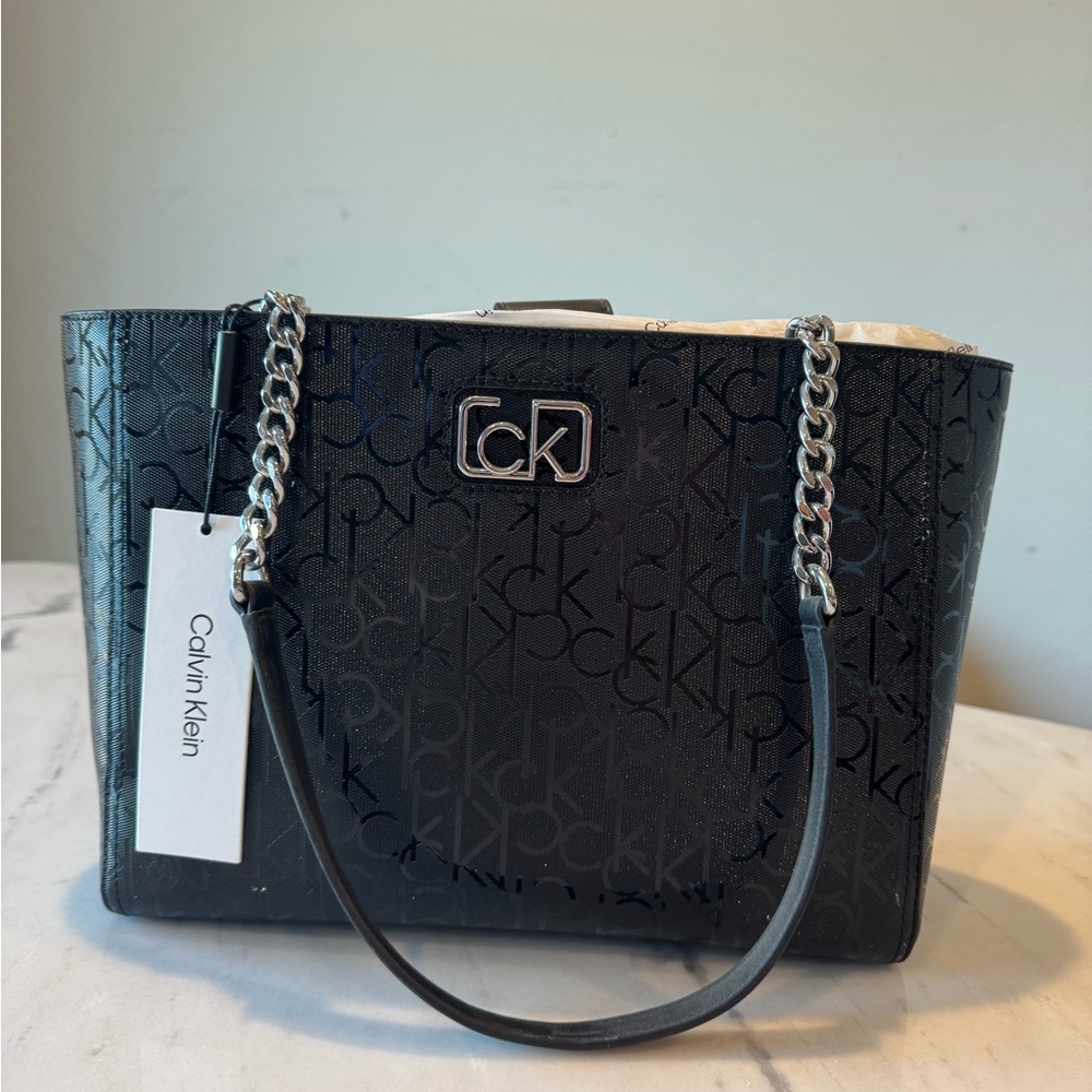 Calvin Klein Monogram Black Tote